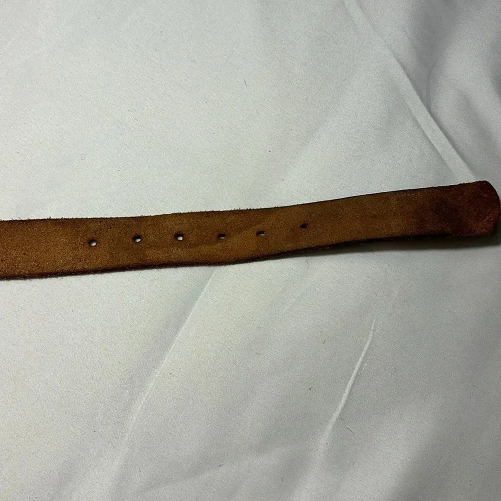 Vintage COWBOY BOOTS Belt Buckle and Leather Belt